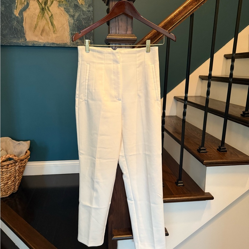 Zara White Tailored Women's Pants
